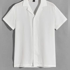 Mens White Collar Shirt XXL